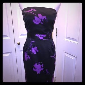 Banana Republic Factory strapless satin dress.